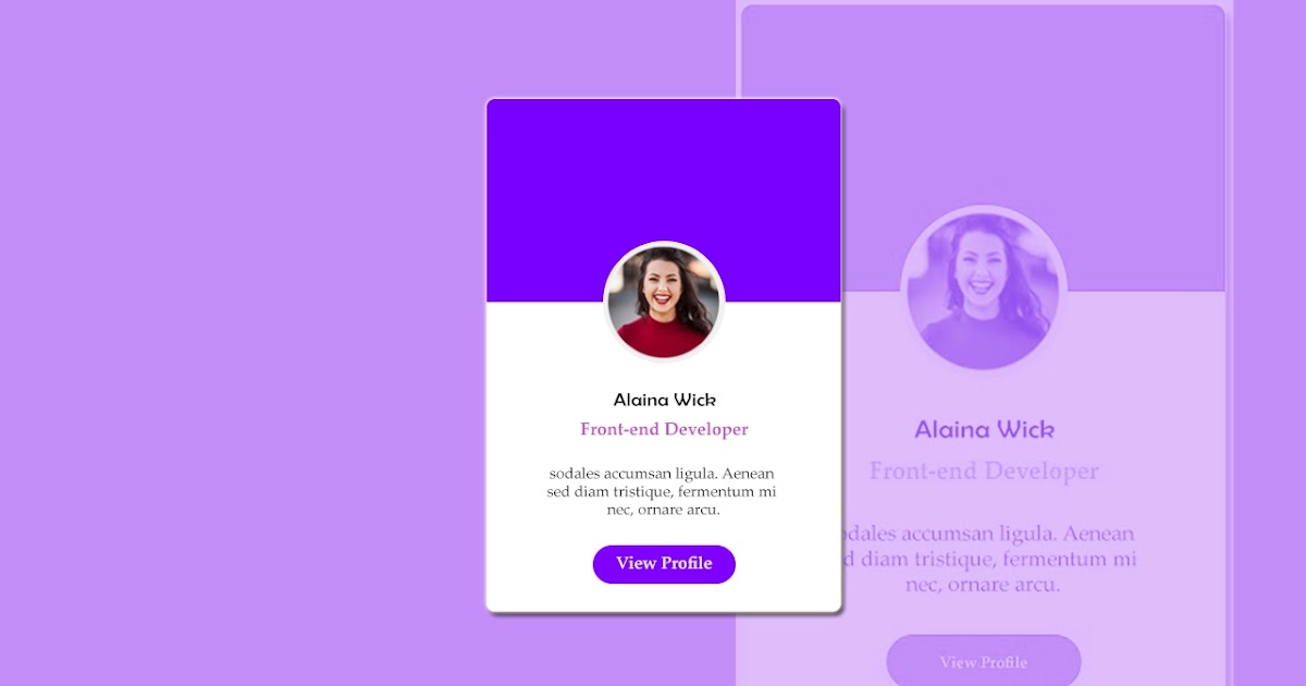 Profile Card Design Using Html and Css | RUSTCODE