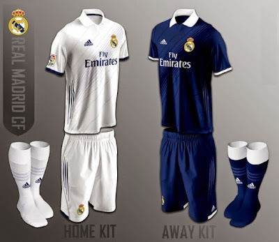 Penampilan Jersey Kandang Real Madrid Musim 2016 - 2017