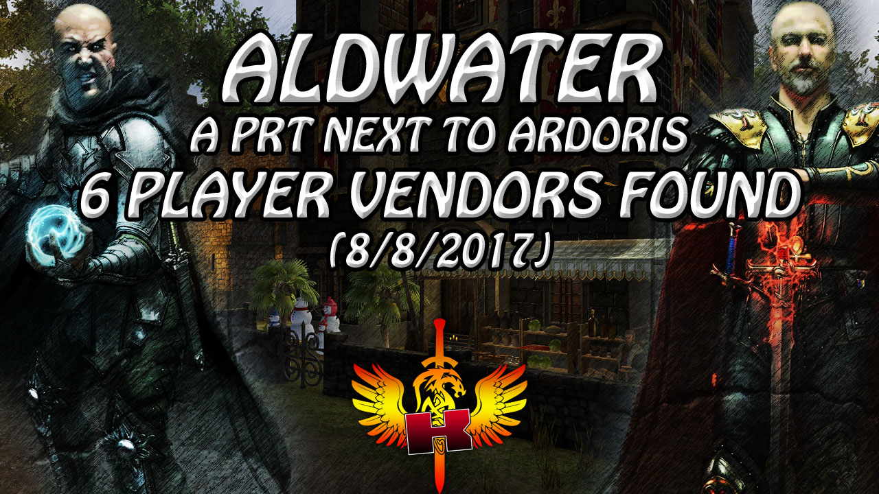 Shroud of the Avatar Market Watch 💰 Aldwater, Player Run Town, 6 Player Vendors Found (8/8/2017)