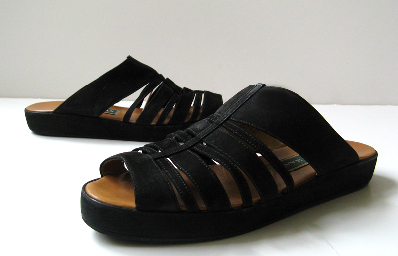 Good Closet: COLE HAAN NIKE AIR BLACK GLADIATOR SANDALS SIZE 7.5