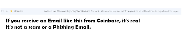 the subject line of the email coinbase sent for account suspension