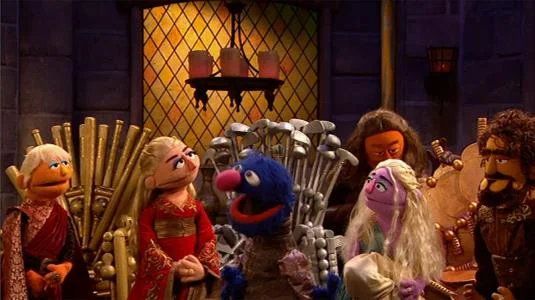 Sesame Street Episode 4522. Game of Chairs. The king and queen will be chosen for the land of Jesteros with the chair game. Grover Bluejoy isn't in the game, he's just an assistant.