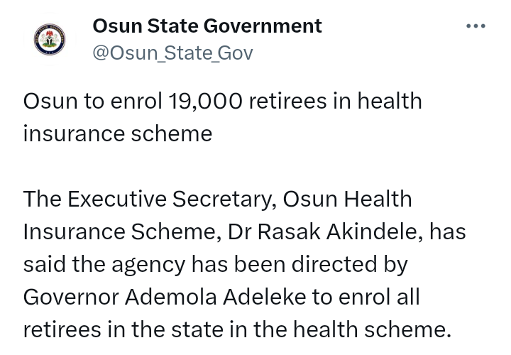 Executive Governor of Osun State, Ademola Adeleke