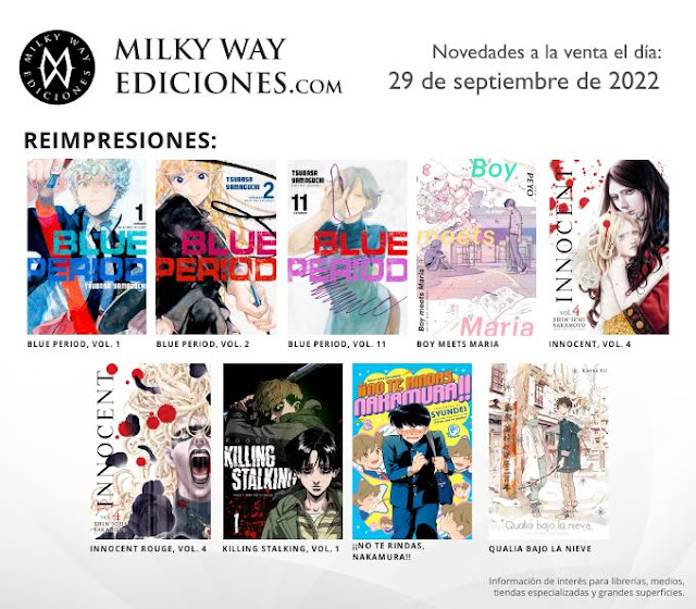 Novedades Milky Way Ediciones - Septiembre 2022