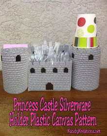 Princess Castle Silverware Holder Plastic Canvas Patterns