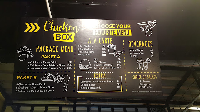 MENU DAN HARGA DI CHICKEN BOX MALANG