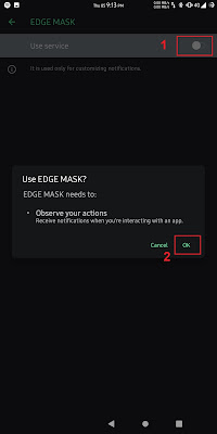 Proses Meng-enable Service Untuk EDGE Mask