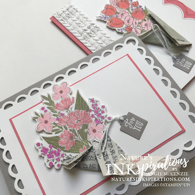 By Angie McKenzie for Stamping INKspirations Blog Hop; Click READ or VISIT to go to my blog for details! Featuring the Wrapped Bouquet Bundle consisting of the Wrapped Bouquet Cling Stamp Set and the Wrapped Flowers Dies, the Jar of Flowers Photopolymer Stamp Set, and the Scalloped Contours Dies by Stampin' Up!® to create some special wrapped bouquets for the Mother's Day; #mothersdaycards #stampinginkspirationsbloghop #naturesinkspirations #wrappedbouquetbundle #wrappedbouquetstampset #wrappedflowersdies #scallopedcontoursdies #jarofflowersstampset #newspaperwrappedflowers #handmadecards #coloringwithblends #coloringvellum #prettyenvelopes  #fussycutting #cardtechniques #ci98