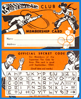 1949-1950 Superman-Tim Club Membership Card