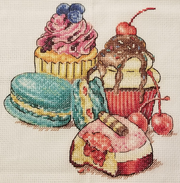 Completed Dessert Cross Stitch