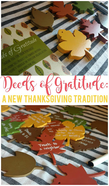 Deeds of Gratitude is a great way to teach your kids more about gratitude and create a new Thanksgiving tradition for your family!