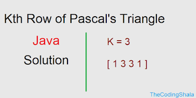 Kth Row of Pascal's Triangle - The Coding Shala
