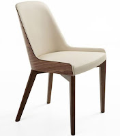 Mid-century living room side chair with wooden base designed by Nuans Design