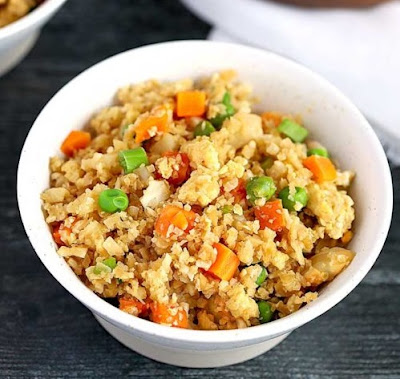 Cauliflower Friend Rice Recipe preparation method