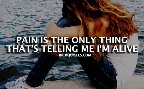 Pain Quotes | Teeling Me I'm Alive Girl Alone On Beach Water