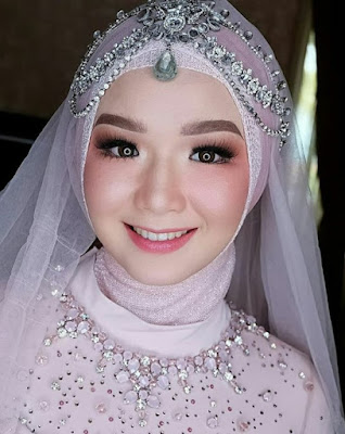 model hijab pengantin wajah bulat terbaru