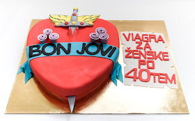 Bon Jovi fondant cake front