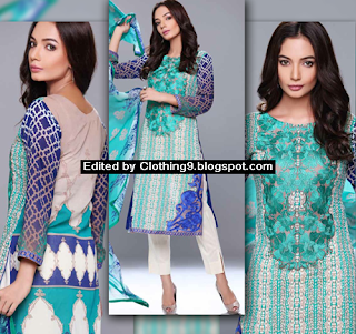 Luxury Lawn Eid Embroidered Dress