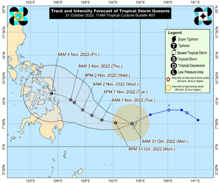 'Bagyong Queenie' PAGASA weather update October 31, 2022