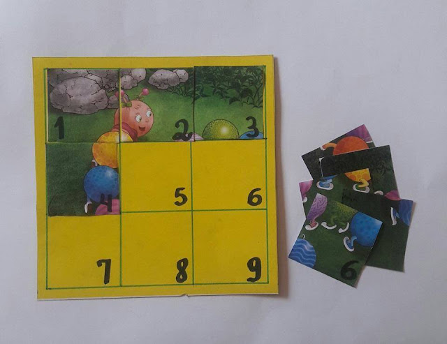 Idea to learn number using puzzle for kids