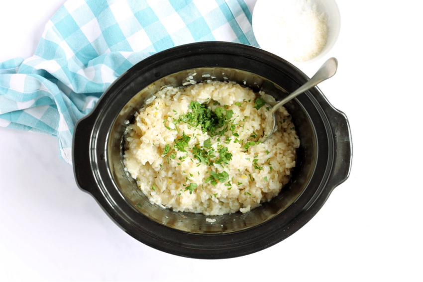 Slow Cooker Risotto with Clotted Cream