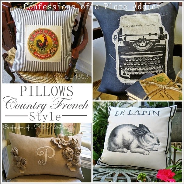 CONFESSIONS OF A PLATE ADDICT Pillows...Country French Style CONFESSIONS OF A PLATE ADDICT Pillows...Country French Style