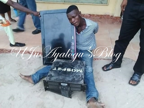 How a Criminal Who Broke Into a Church to Steal Plasma TV, Other Valuables in Delta was Caught (Photos)