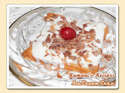 Ice Cream Cake - Be Great Chef series of recipes for kids at Ramani's Recipes