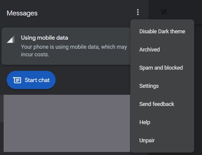 Google Messages for web not working