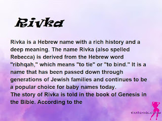 meaning of the name "Rivka"