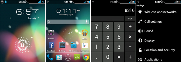 Screenshot Android 4.1 Jelly Bean di Samsung Galaxy Y S5360