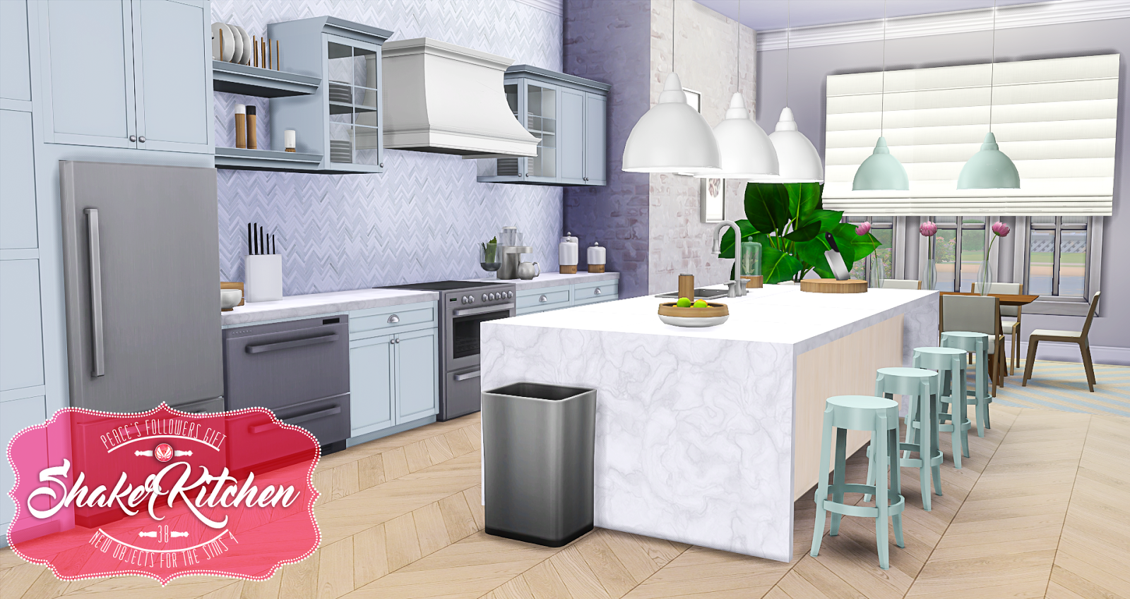 Sims 4 CC's - The Best: Shaker Kitchen by Peacemaker ic