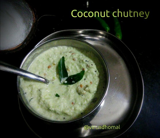 Coconut chutney with green chillies|Thengai chutney|How to prepare Coconut chutney with step by step instructions|Chutney recipes