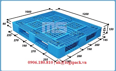 Pallet nhựa lưu kho N4-1210