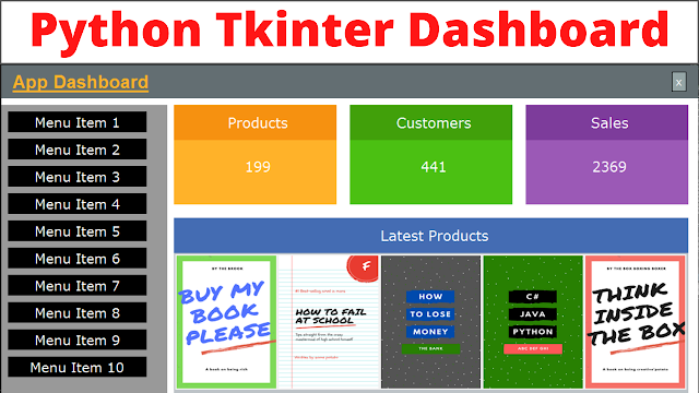 Design a Dashboard Form In Python Tkinter