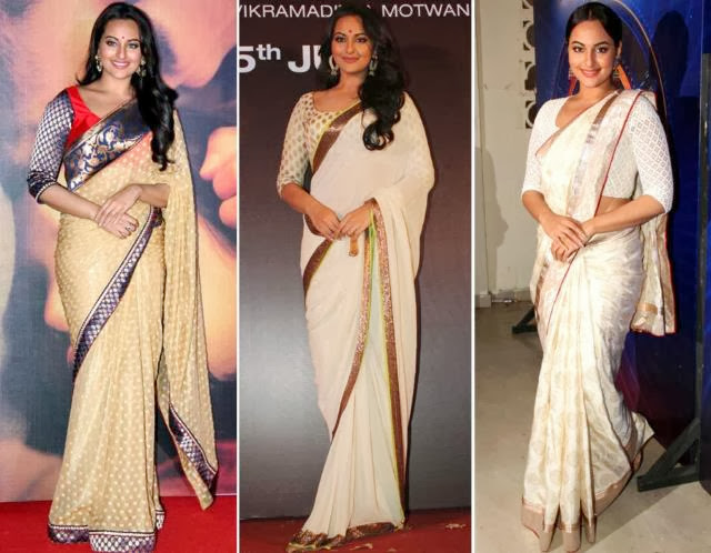 Sonakshi Sinha in Simple Designer sarees