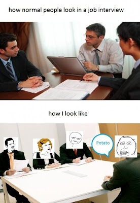 job interview meme @ everything's hanging on this moment