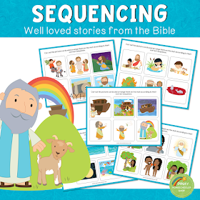 Bible Stories Sequencing Activity Cards