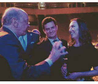 CafetÃ£o Jose Serra com Sergio Moro e esposa advogada do PSDB Rosangela Wolff Moro