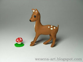Polymer Clay Deer      wesens-art.blogspot.com