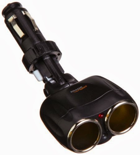  AmazonBasics Dual-Port Swivel Cigarette Lighter Adapter-Black