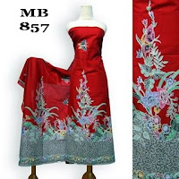 motif kain batik kembang merah