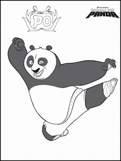 Desenhos do Kungfu Panda para Colorir