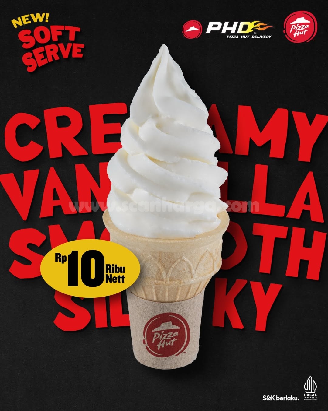 Promo Pizza Hut Soft Serve - Ice Cream Baru Cuma Rp. 10.000