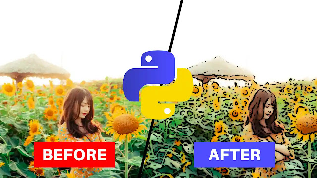converting an image to a cartoon using opencv python