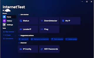 InternetTest v7.0.1.2208 Utilidad De Conexión Moderna Para Windows Captura