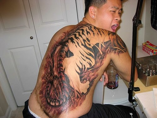 japanese tiger tattoo meaning. japanese tiger tattoo flash.