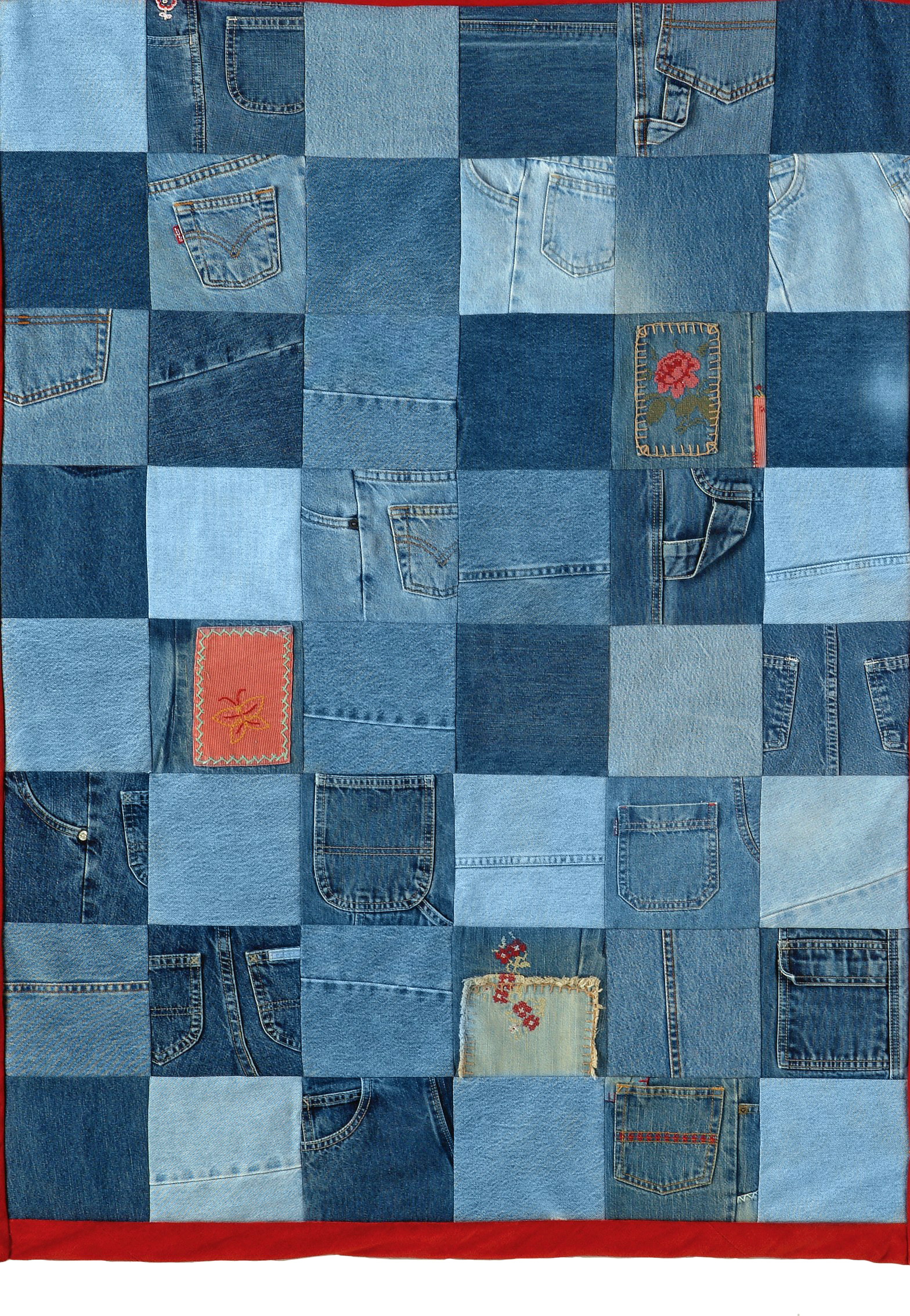 How To Make A Denim Quilt Using Old Jeans