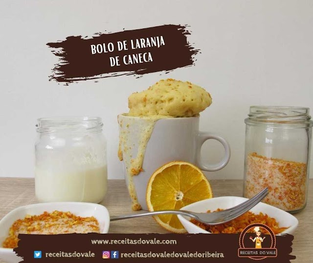 Receita de Bolo de Laranja de Caneca