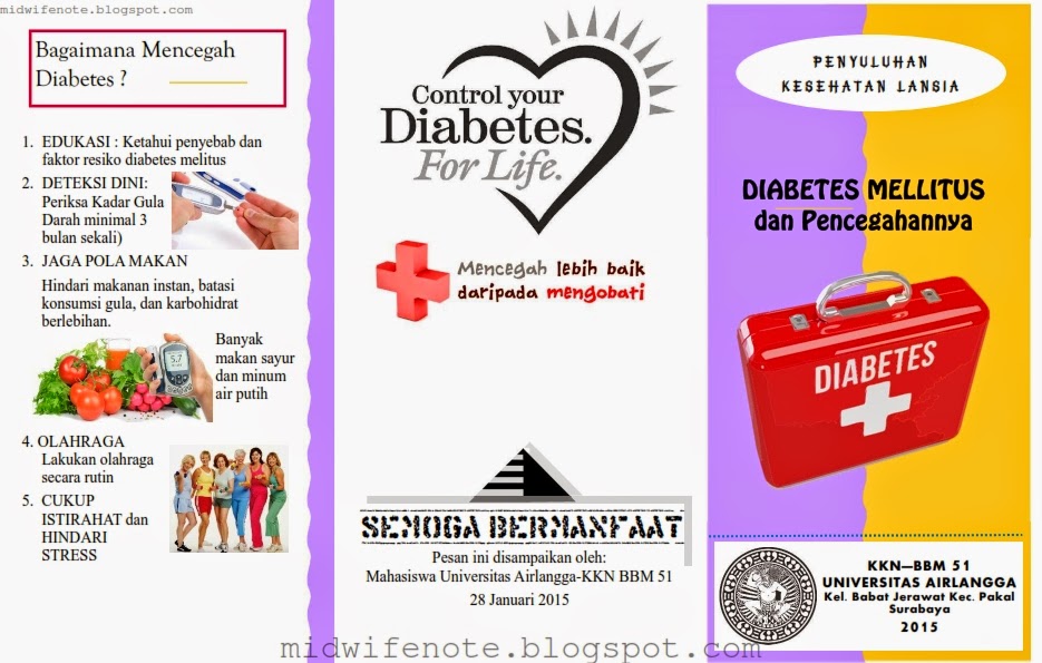 Kumpulan Materi Kebidanan Leaflet Diabetes Mellitus
